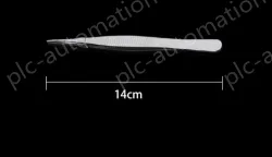 Stainless steel tweezers Straight tip (thick) 14cm