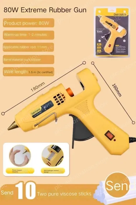 80W Extreme Glue Gun + 10 Glue Sticks