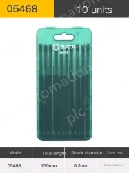 10Pcs single head, slotted 6mm, total length: 150mm-05468