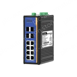 4 Ports Gigabit SFP + 8 Ports Gigabit RJ45 Din-Rail Managed Industrial Ethernet Switch