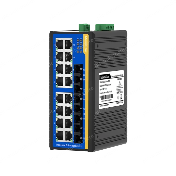 4 Ports 100M F(x) + 16 Ports 10/100M T(x) Din-Rail Unmanaged Industrial Ethernet Switch