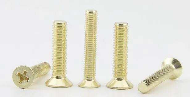 Golden Flat Head Screws M6*185