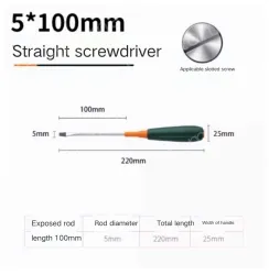 Slotted screwdriver 5*100