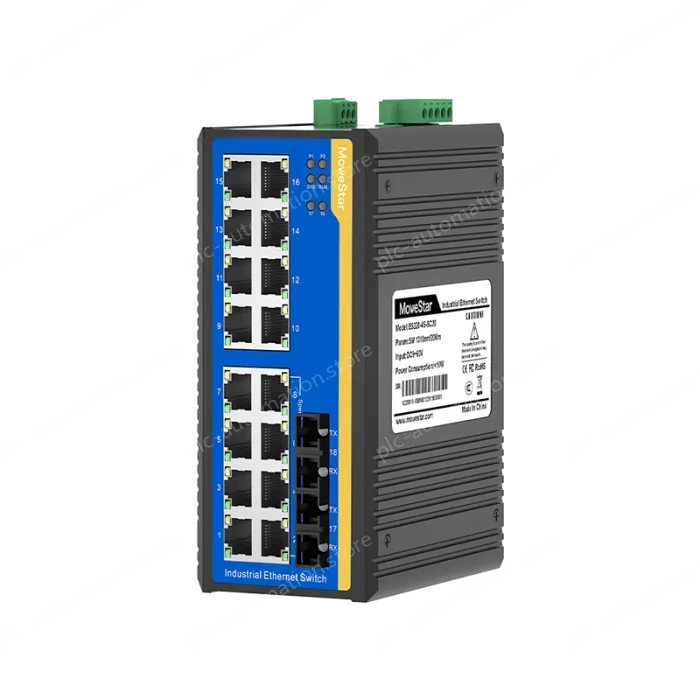 2 Ports 100M F(x) + 16 Ports 10/100M T(x) Din-Rail Unmanaged Industrial Ethernet Switch
