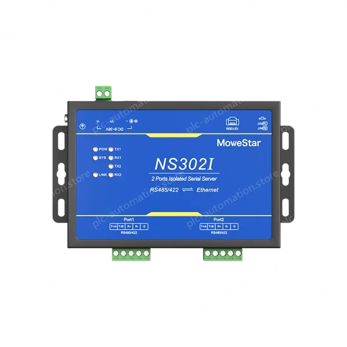 2 Ports RS485/422 Serial to 100M Ethernet Opto-isolated Server