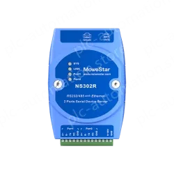 DIN Rail Serial Server 2 ports
