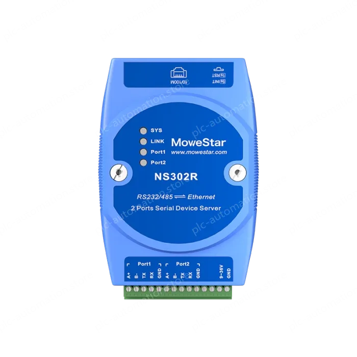 DIN Rail Serial Server 2 ports
