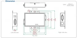 UT-218 UOTEK Industrial RS-232 to RS-485/422 Converter with Isolation