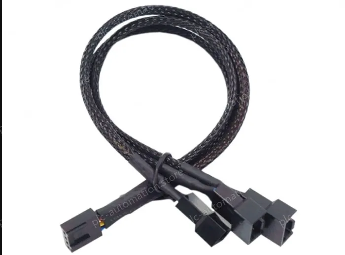 PWM three-point temperature control cooling fan extension cable 1in 3out