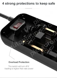 12 AC Outlets Surge Protector Power Strip