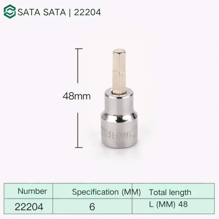 CALC 6mm with a total length of 48mm-22204