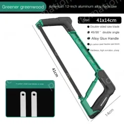 Industrial Heavy Duty 12 inch all-aluminum hacksaw stand with 3 carbon hacksaw blades