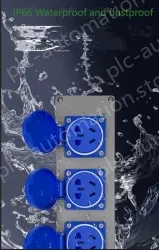 Explosion-proof cast aluminium triplex 5-hole red