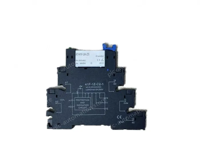 KY41F ultra-thin relay 1NO1NC/Ith: 6A 48VDC screw base