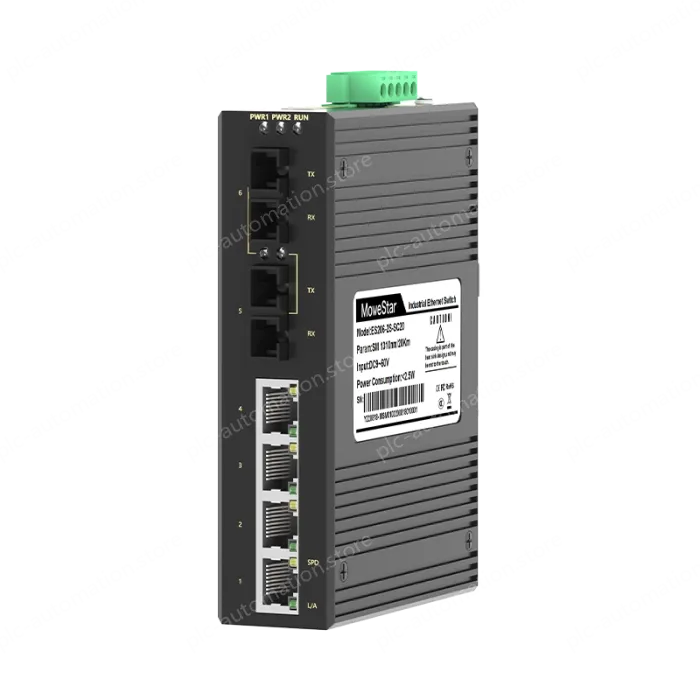2 Ports 100M F(x) + 4 Ports 10/100M T(x) Din-Rail Unmanaged Industrial Ethernet Switch