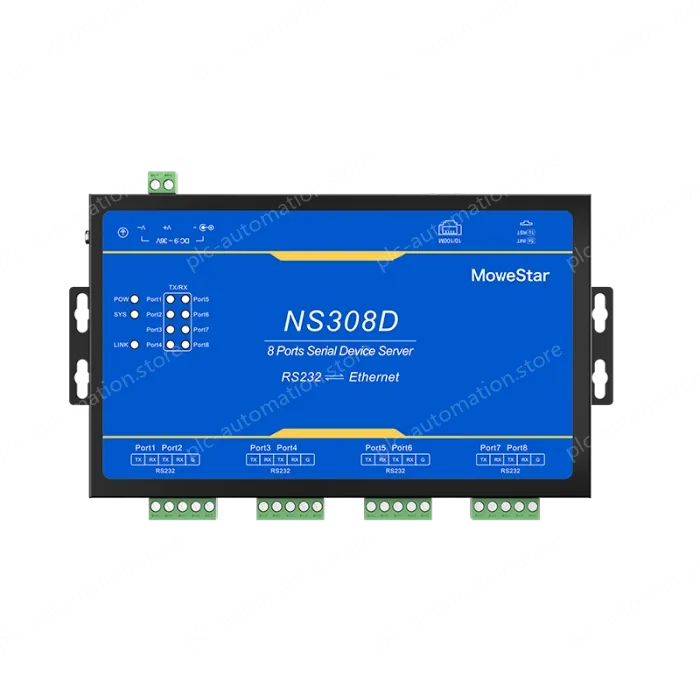 8 Ports RS232 Serial to 100M Ethernet Server