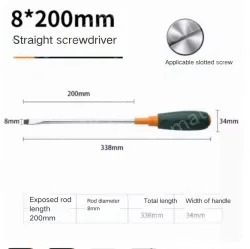Slotted screwdriver 8*200