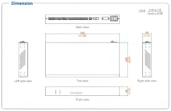 UOTEK 10/100M TCP/IP to 16 Ports RS-485/422 Serial Device Server
