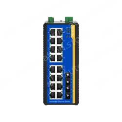 2 Ports 100M F(x) + 16 Ports 10/100M T(x) Din-Rail Unmanaged Industrial Ethernet Switch