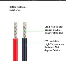 Teflon Wire Cable 10AWG Black 37 cores