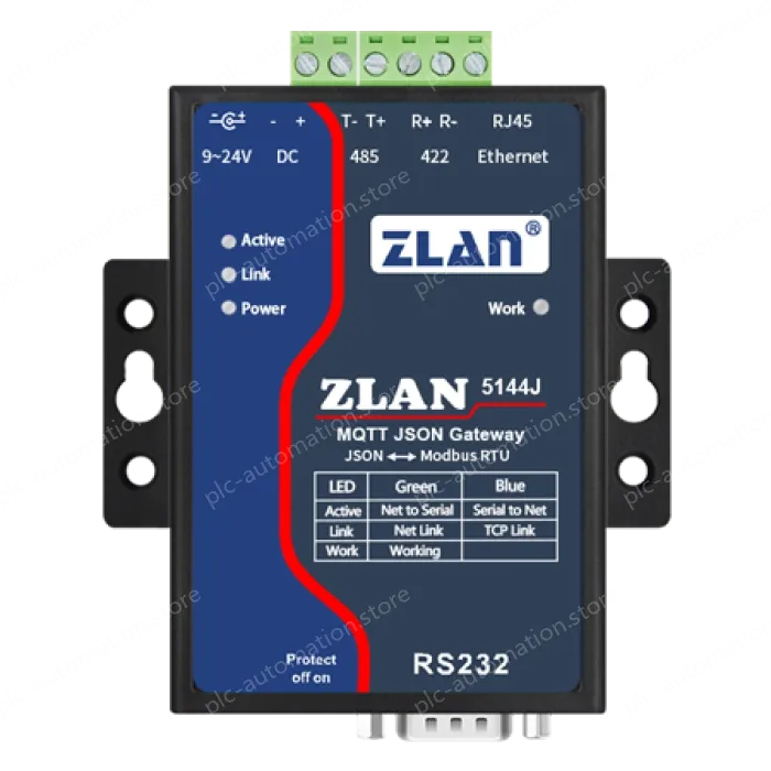 MQTT+JSON to Modbus gateway