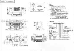 SCSI Connector Series 90 Degree PCB Board-to-Board Servo 68-PIN Headers