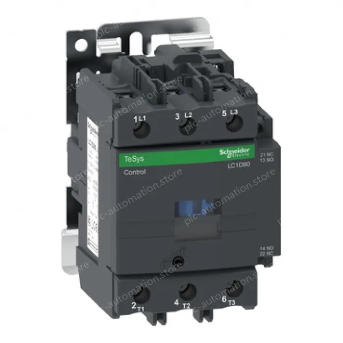 LC1D80M7C TeSys Deca Contactor, 3-Pole (3NO), AC-3/AC-3e, <=440V, 80A, 220VAC, Screw Terminal
