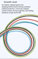Teflon Wire Cable 22AWG Yellow to Green 20 cores