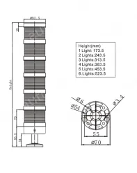 kernal Combined warning lights NLT-90（5F）