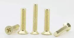 Golden Flat Head Screws M6*130