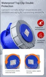 4 pole 63A concealed socket