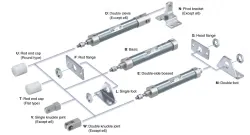 Built-in Speed Controller Type Double Acting, Single Rod CJ2Z Series ø10, ø16